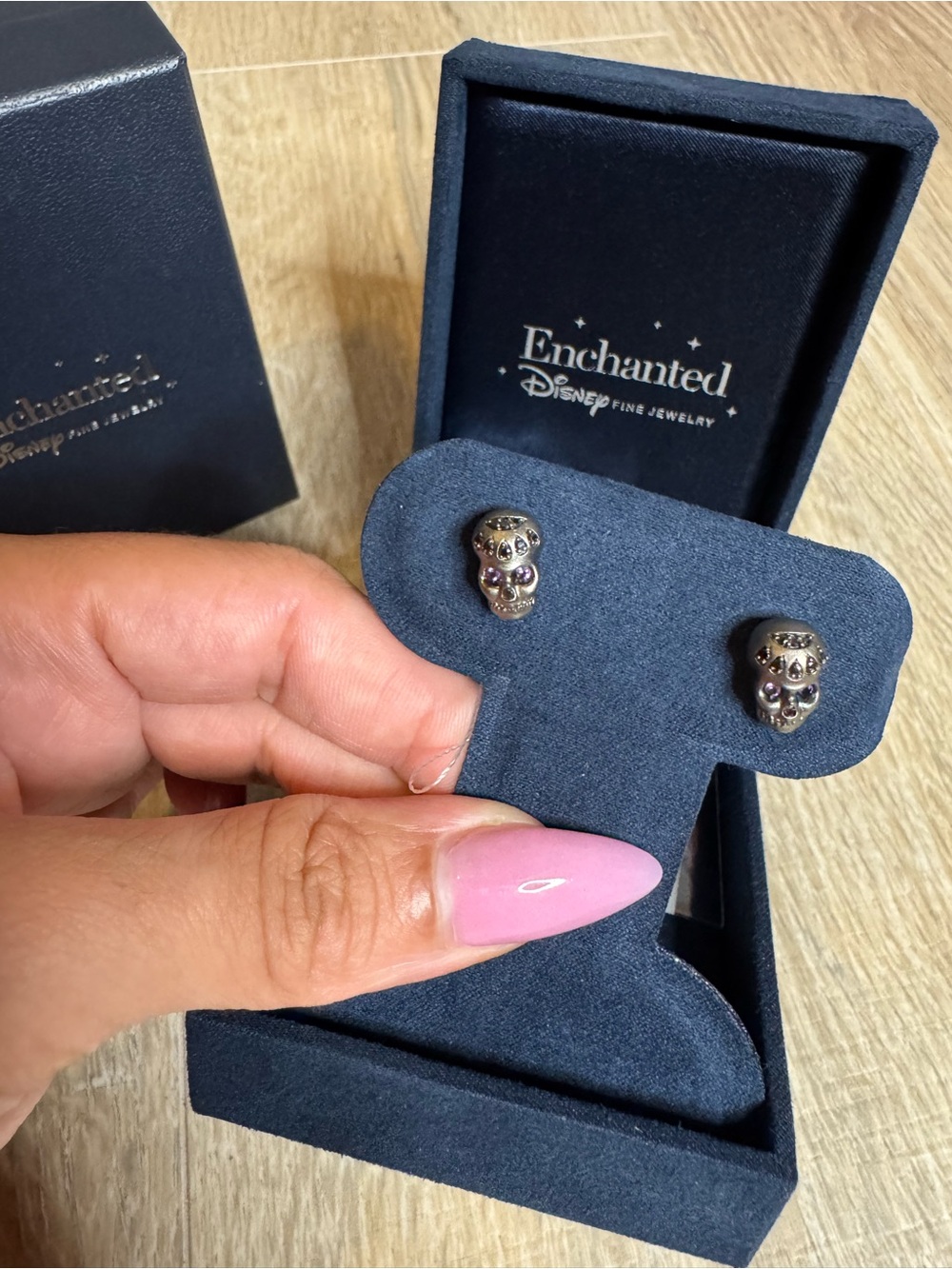 Enchanted Disney fine jewelry Skull Stud Earrings | Dr facilier